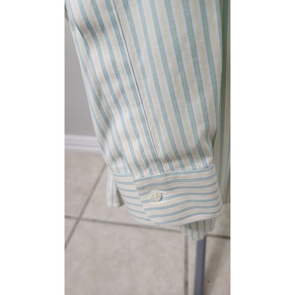 Brooks Bothers 1818 Slim Fit 16-34 LS Non Iron Button Up Green, White, Yellow... - Picture 3 of 5